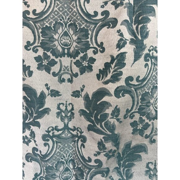 Merona Women Sz 4 Light Blue Damask Print Pencil Skirt Back Zip Cotton Polyester - Picture 2 of 5